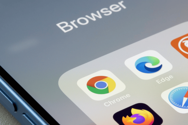 Web browser apps on a phone