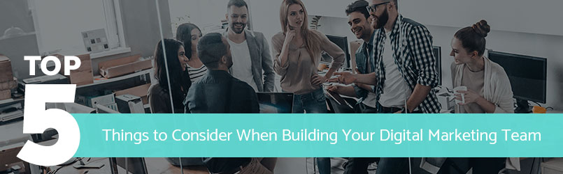 employees gathering in meeting talking building your digital marketing team
