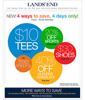 lands end email newsletter