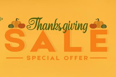 Graphic that says "Thanksgiving Sale - Special Offer"