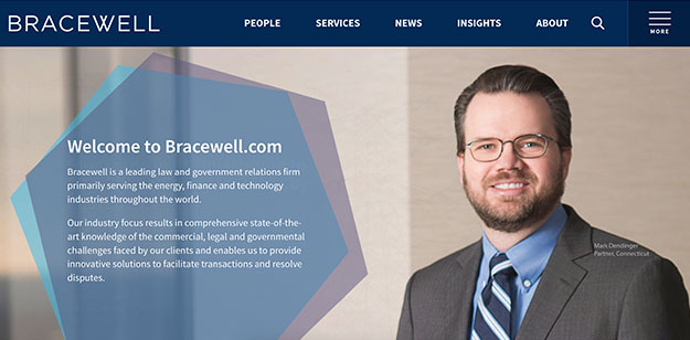 bracewell law firm website design