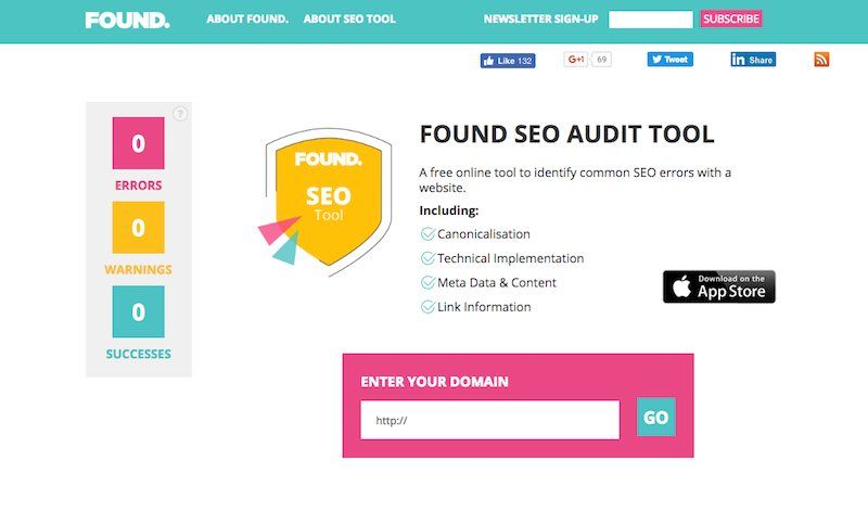 seo found free seo website tools