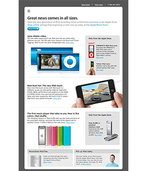 apple email newsletter design