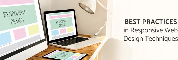 Devices showing best practices in responsive web design techniques