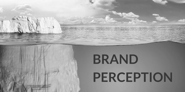 iceberg in water brand perception brand identity
