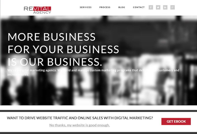 revital agency homepage change hard in website design