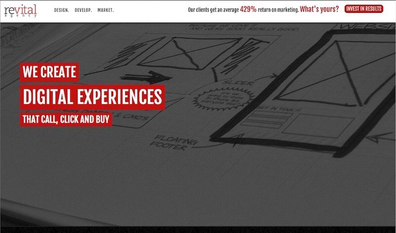 revital agency homepage 2012 change is hard in website design