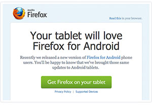 email marketing strategy firefox cta