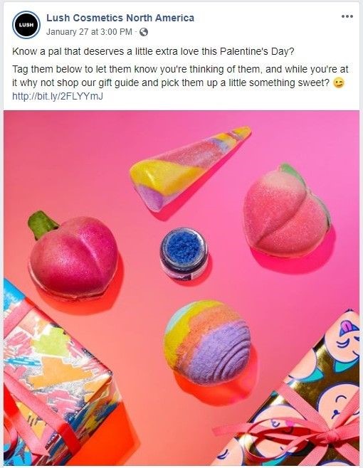 lush valentines day marketing campaign social post
