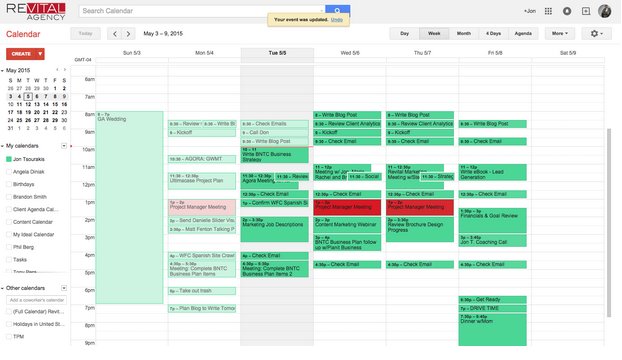 calendar schedule update