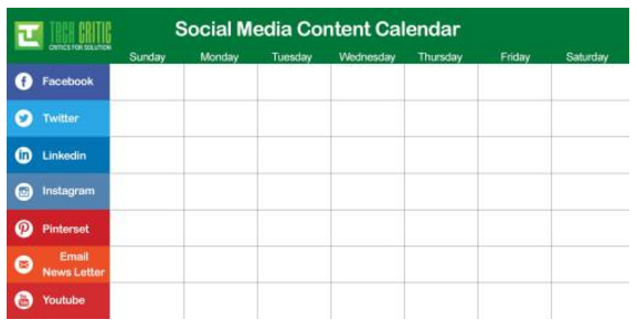social media calendar how to develop a social media strategy on a budget 