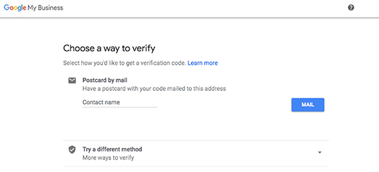 verify your google my business listing