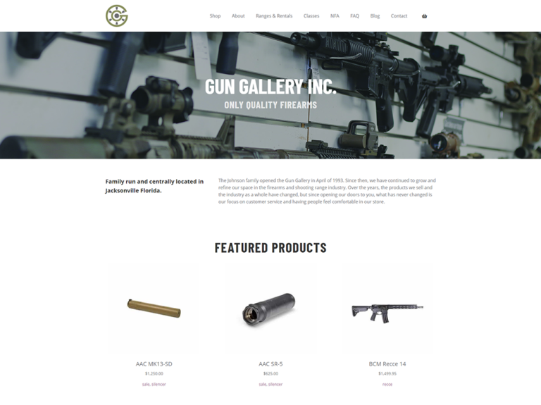 Gun Gallery site Redesign