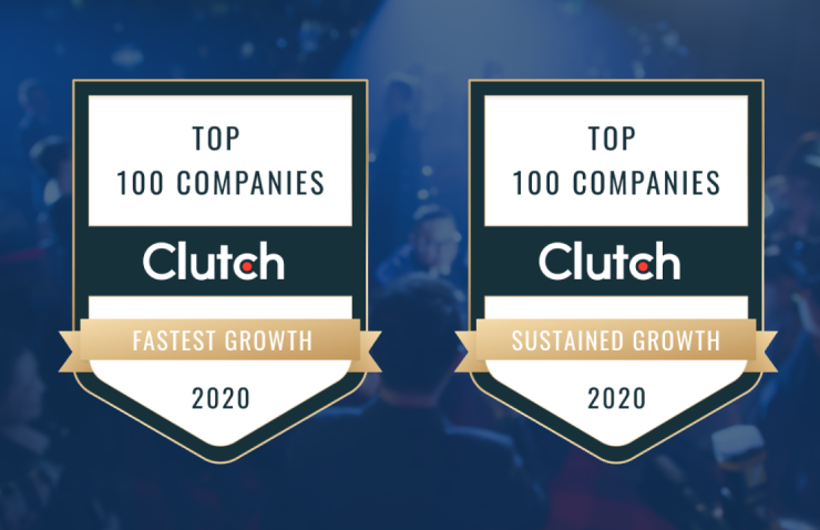 Clutch Award for Top 100 Fastest Growing Companies