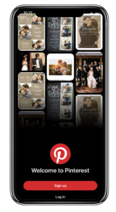 Pinterest on a phone