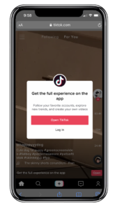 TikTok on a phone