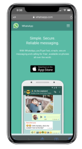 WhatsApp on a phone