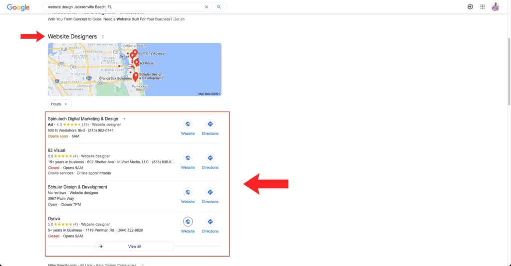People often search for services 