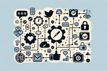 Social media icons demonstrating the social media marketing automation process