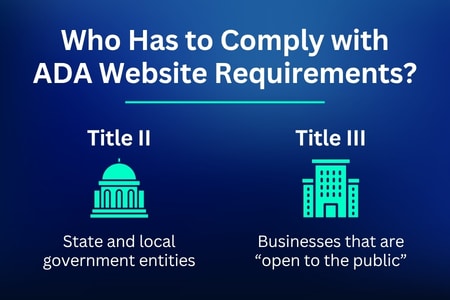 Who has to comply with ADA website requirements graphic
