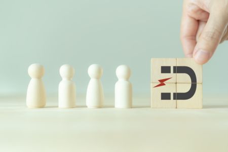 A magnet attracting people