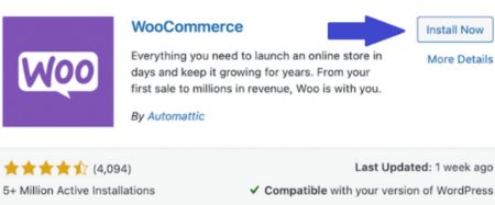 A screenshot of the WooCommerce plugin by Automattic on WordPress.