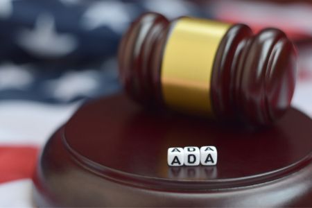 ADA letters with judges gavel.