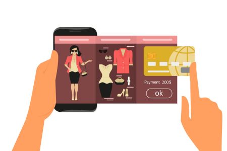 phone showing clothing options before the payment page.