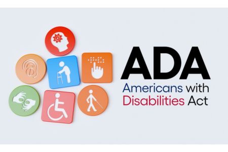 ADA graphic with accessibility icons.