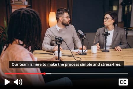 A video with subtitles