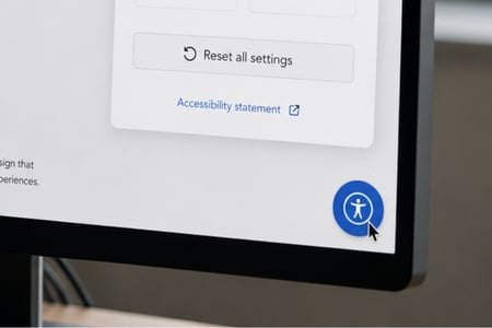 A web accessibility checker showing on a web site