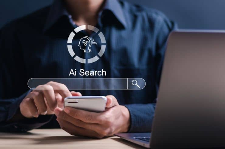 Oyova client using AI search to find AI Blog