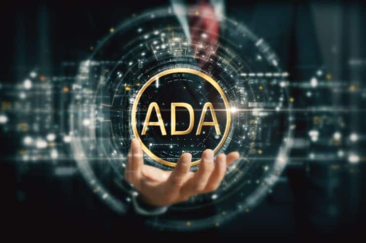 Visualization of man holding ADA letters.