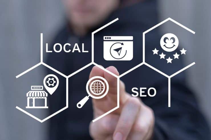 Local SEO digital marketing concept.