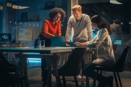 marketing team discussing strategies