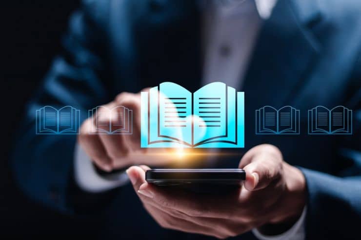 online reading icon on phone