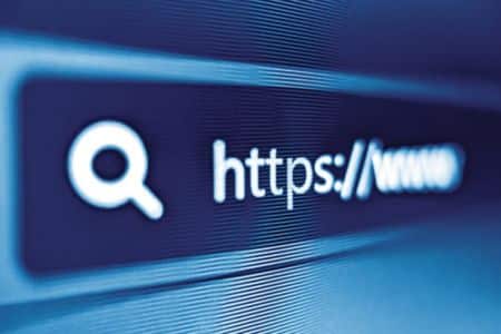 website url search bar showing domain structure and redirect path