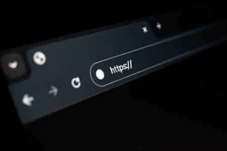 website URL bar and secure HTTPS search browser navigation interface