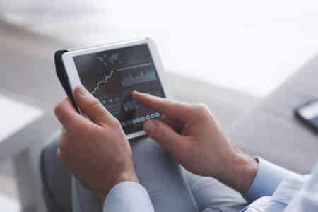 business professional reviewing website analytics and search performance