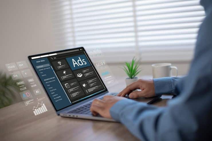 local services ads campaign management on a laptop