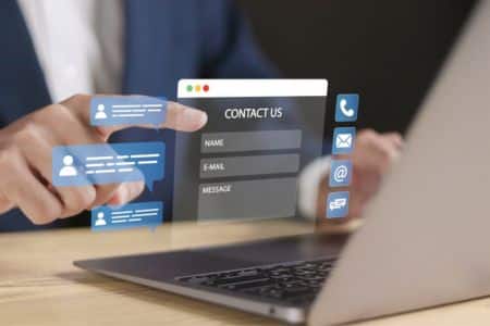 Home services SEO lead generation through an online contact form